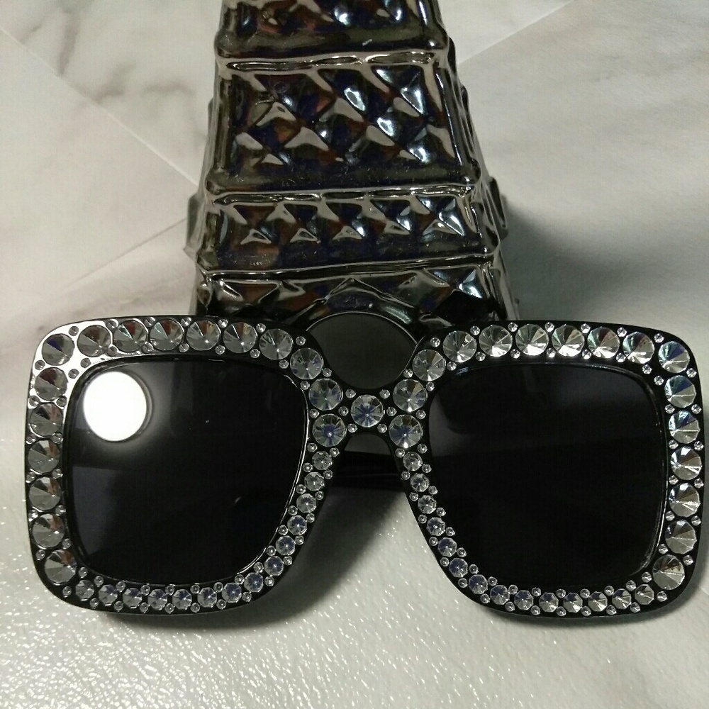 Brand new fancy black blinged out glasses